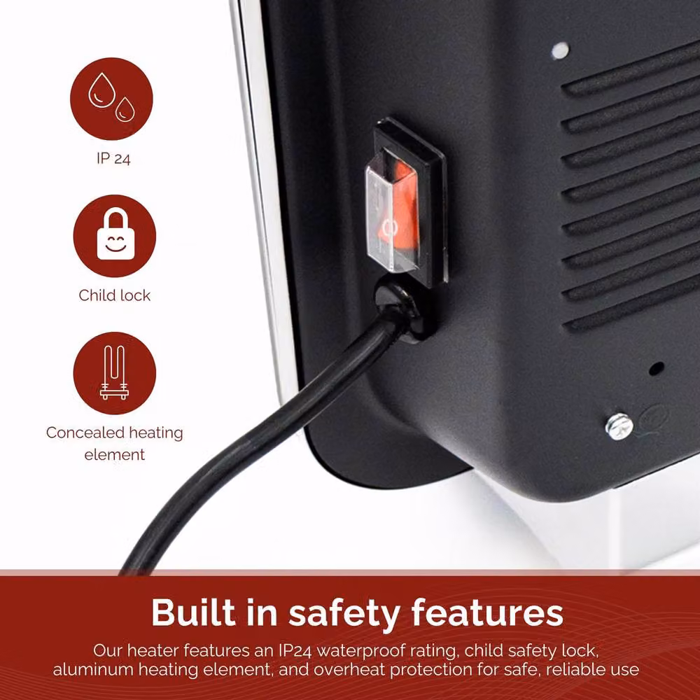 Rediffusion Smart Glass Panel Heater 1000W Black – 5