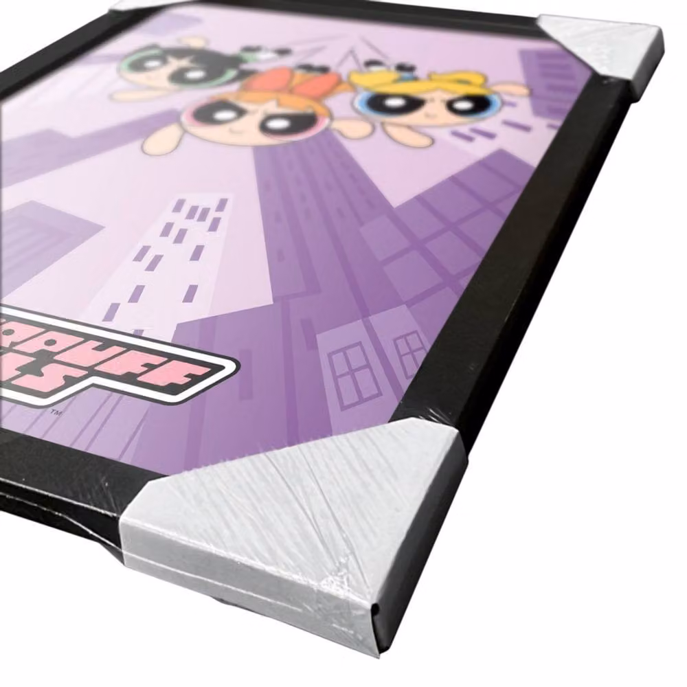 Powerpuff Girls Purple Framed Graphic Paper Poster – 2