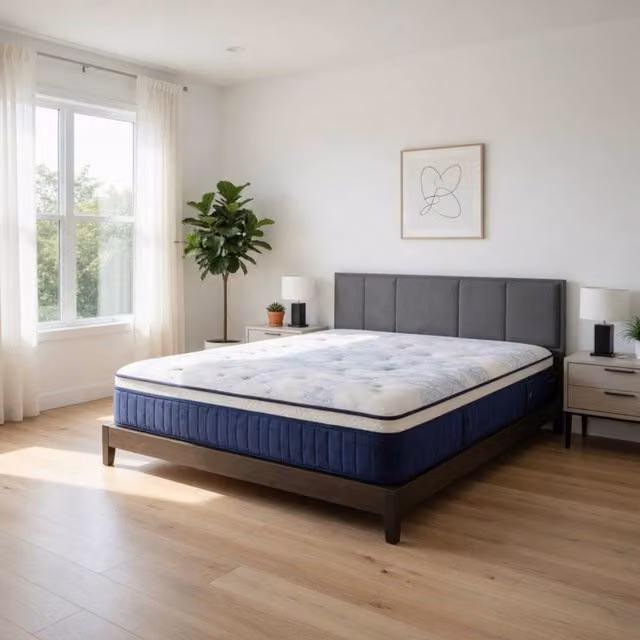 KDMD Windermere Cloud Soft Pillow Top King Size Mattress in White, W/D/H: 180 x 200 x 35 cm