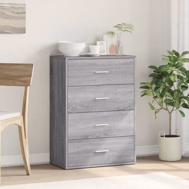 Berkfield Home Grey Sonoma Sideboard in Engineered Wood W/D/H: 60 x 31 x 84 cm – 1
