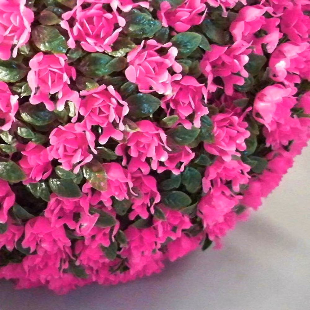 Hinsinc Hanging Artificial Rose Flower Ball in Red and Pink, Diameter: 28 cm – 6