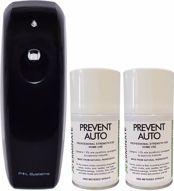 Xterminate Auto Pest Control Spray with Automatic Dispenser, White, 1kg