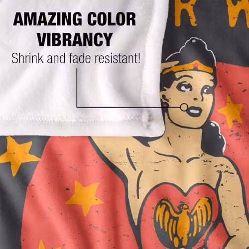 Warner Bros. DC Wonder Woman Silky Touch Super Soft Fleece Throw Blanket, Multicolour, W: 127.0 cm x L: 152.4 cm – 3