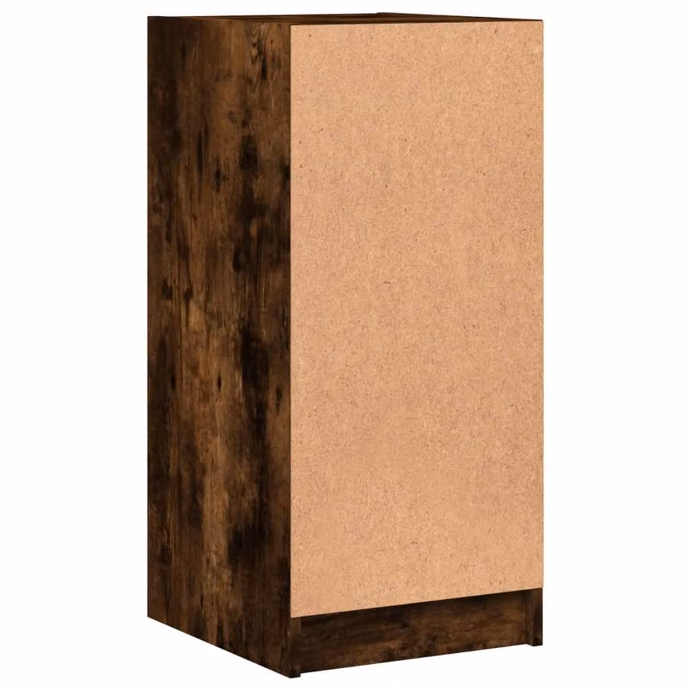 Berkfield Home Side Cabinet with Glass Doors in Smoked Oak Brown, W/D/H: 35 x 37 x 75.5 cm – 3