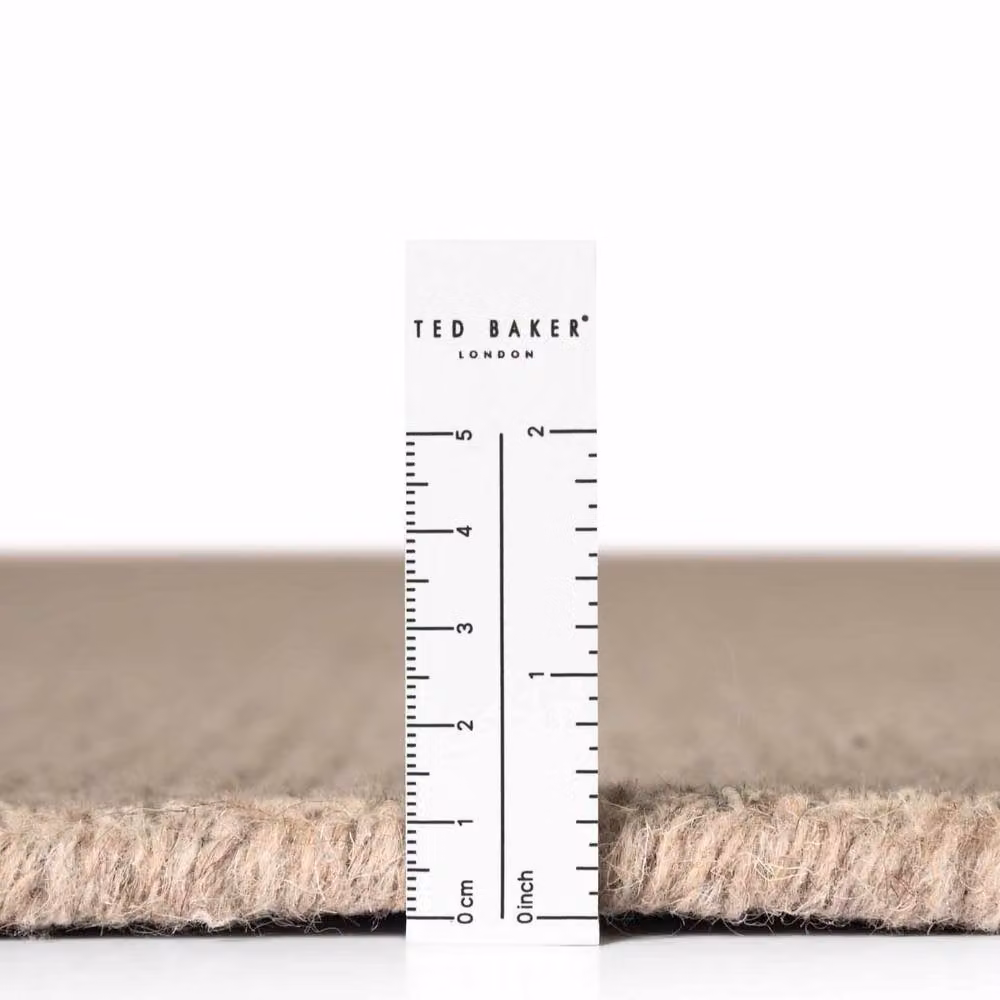 Ted Baker Greenwich Handwoven Wool Round Rug in Beige, Diameter: 160 cm – 4