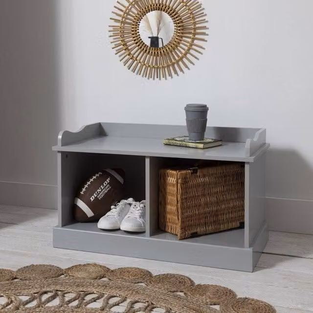 Nöa and Nani Stockholm Storage Bench in Silk Grey