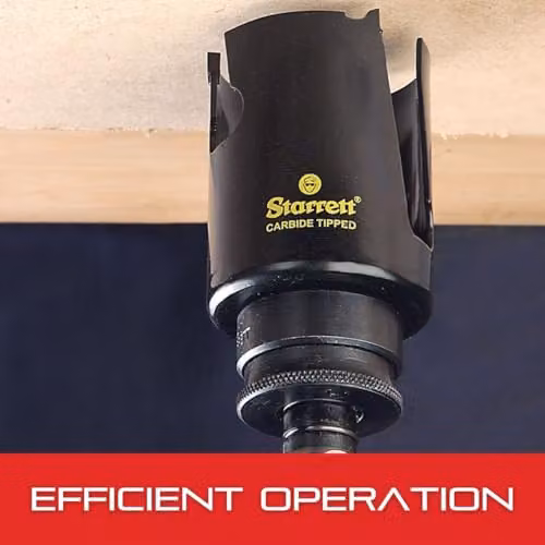 Starrett Tungsten Carbide Tipped Multi Purpose Hole Saw, Black, 38 mm – 4