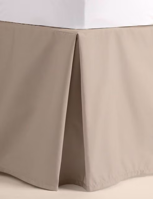 M&S Egyptian Cotton 230 Thread Count Percale Valance in Mink