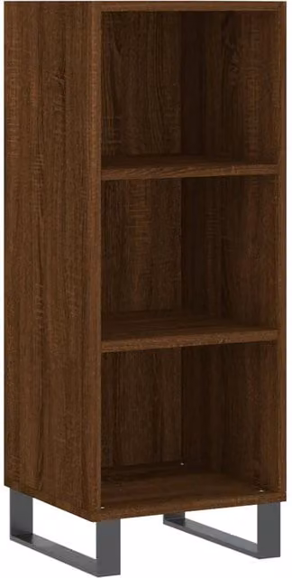 Berkfield Home Classic Sideboard in Brown Oak, W/D/H: 34.5 x 32.5 x 90 cm – 1