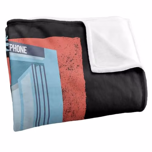 Warner Bros. Superman Phonebooth Clark Kent Silky Touch Super Soft Fleece Throw Blanket, Multicolour, W: 152 cm, D: 127 cm – 2