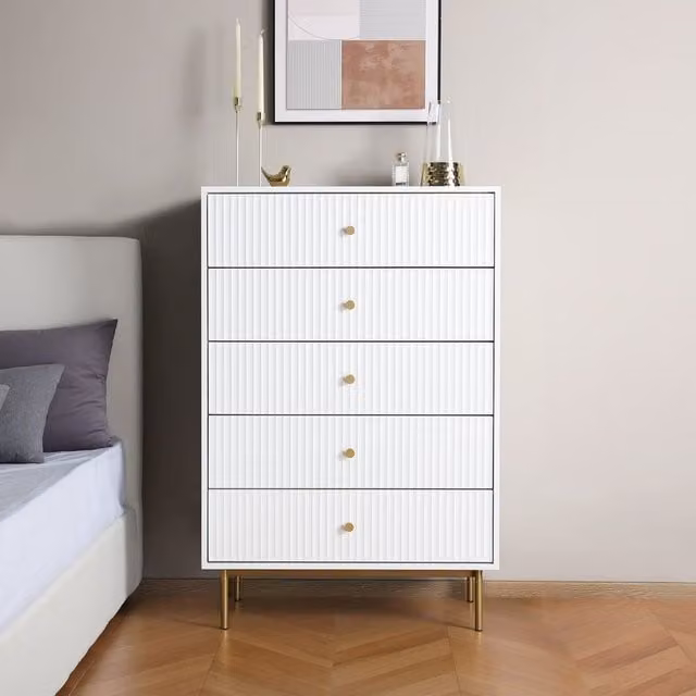 Home Garden Direct Devon Large Chest of Drawers in White