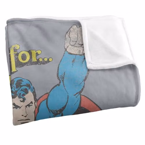 LOGOVISION Superman DC On The Job Super Soft Silky Touch Fleece Throw Blanket, Multicolour, W: 127 cm x D: 152 cm – 2