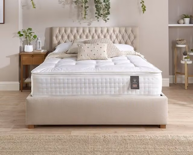 Aspire 3000 Pocket Spring Wool Cashmere and Silk Pillowtop Mattress in White
