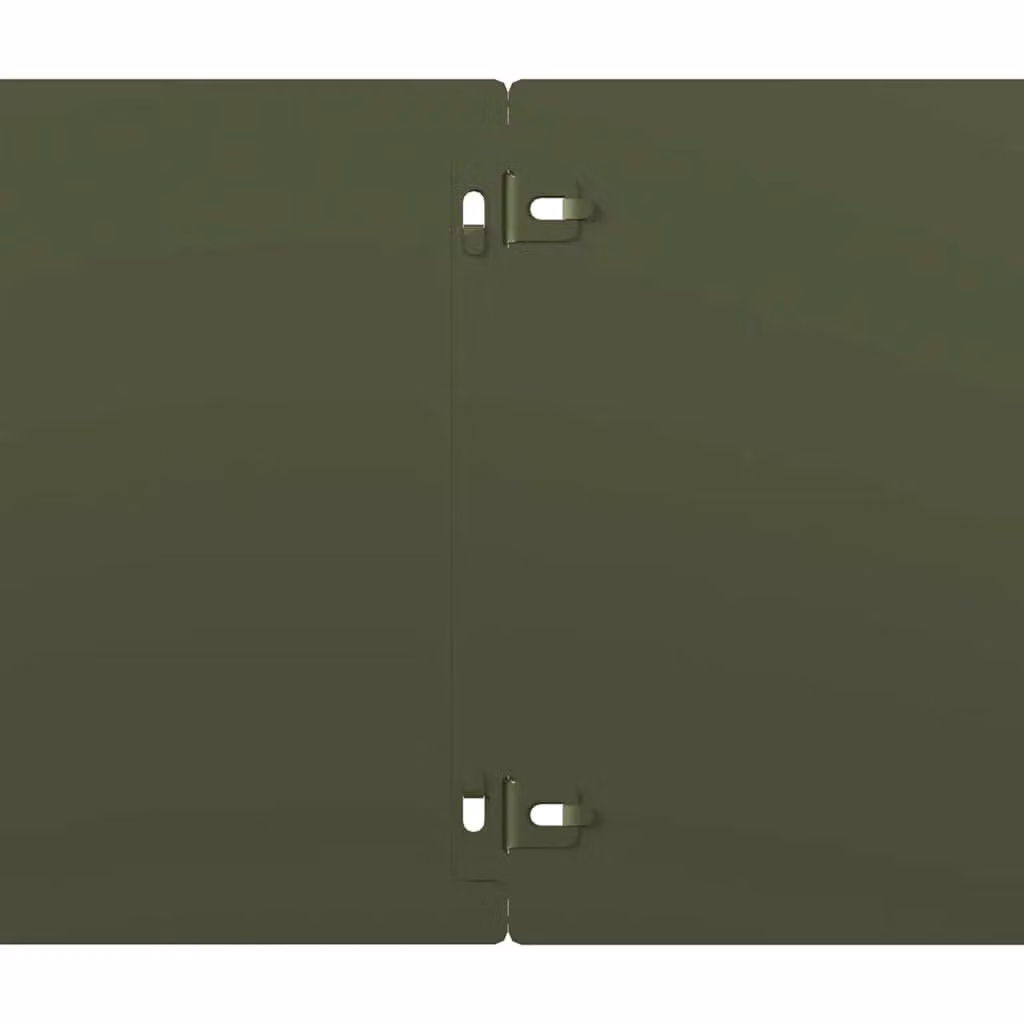 Berkfield Home Lawn Edgings, 10 Pieces, Olive Green and Brown, Cold-rolled Steel, W/H: 10 x 103 cm – 4