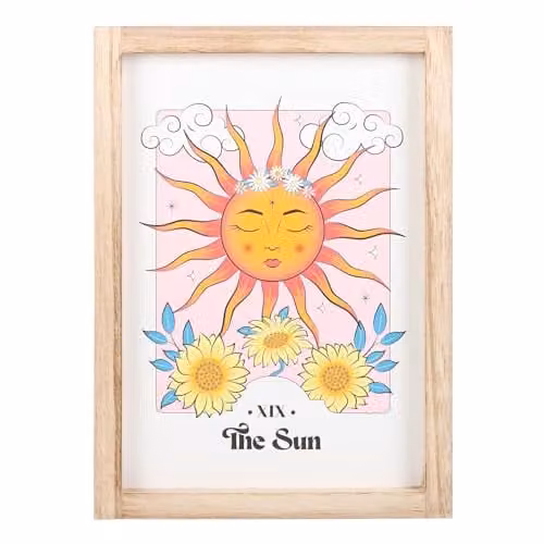 Something Different Wholesale Sun Celestial Framed Wall Print, Multicolour Abstract Graphic Art