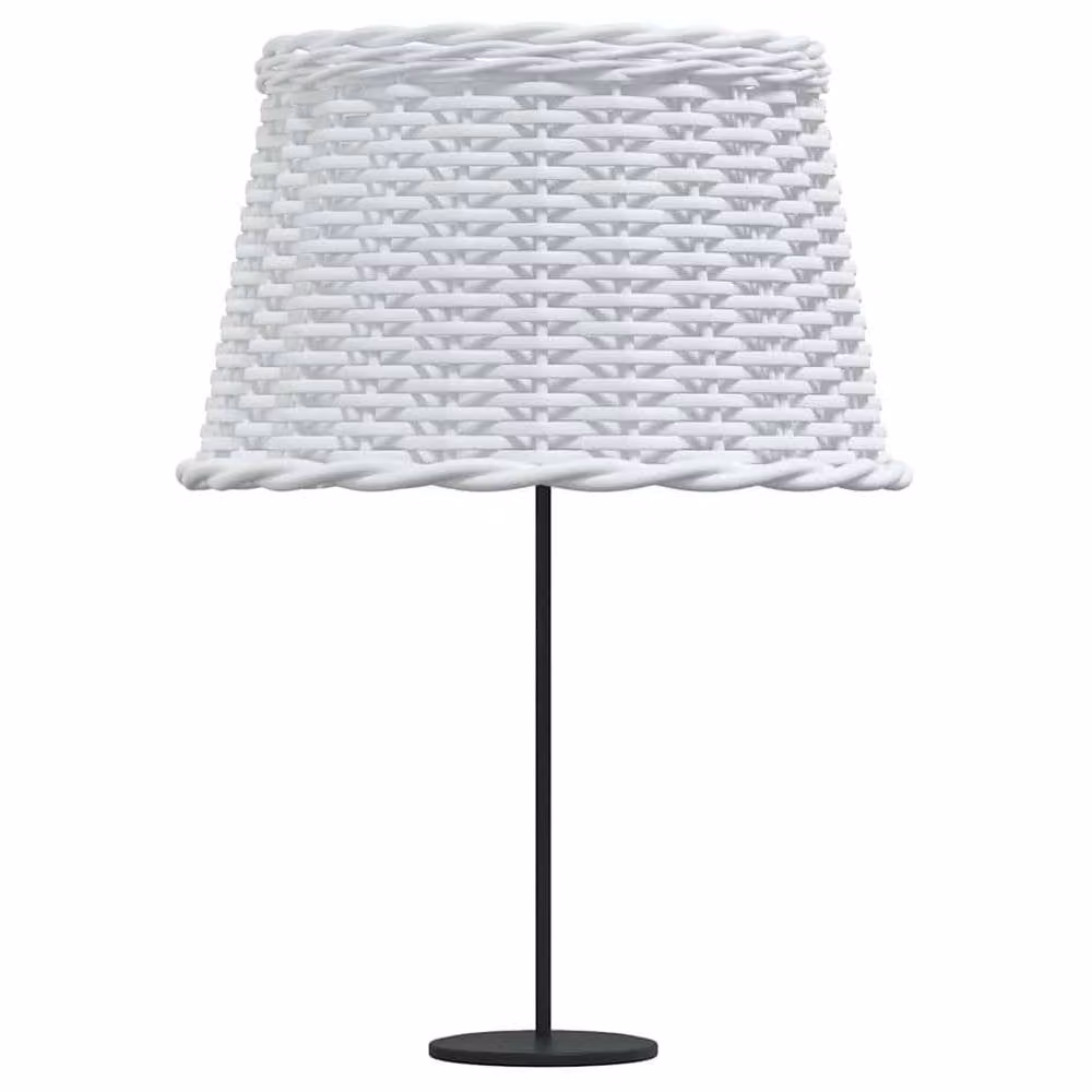 Berkfield Home Wicker Lamp Shade in White, W: 45 cm, D: 28 cm, H: 28 cm – 2