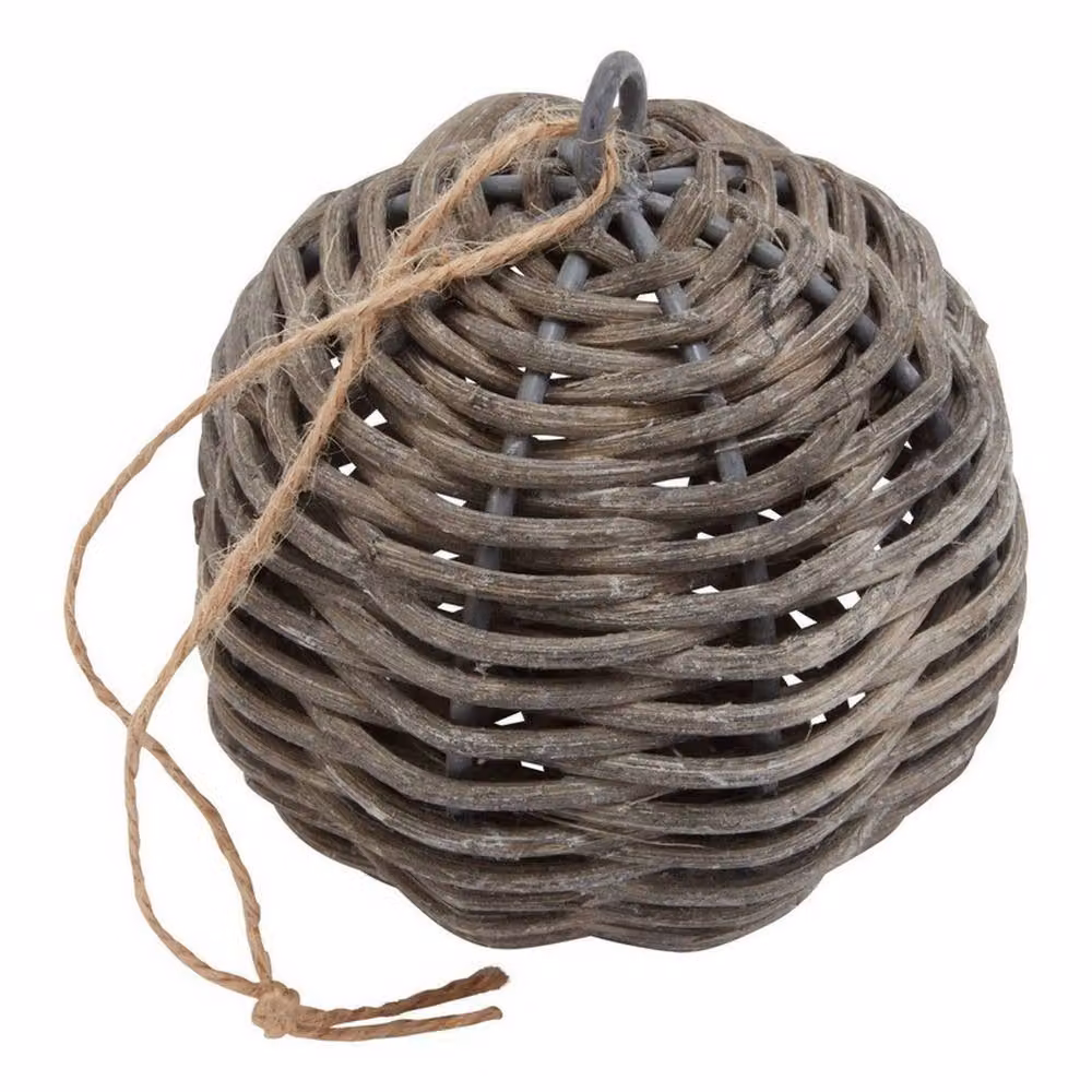 Lemon Pavilion The Noel Collection Brown Wicker Bauble W/D/H: 10 x 10 x 10 cm – 2