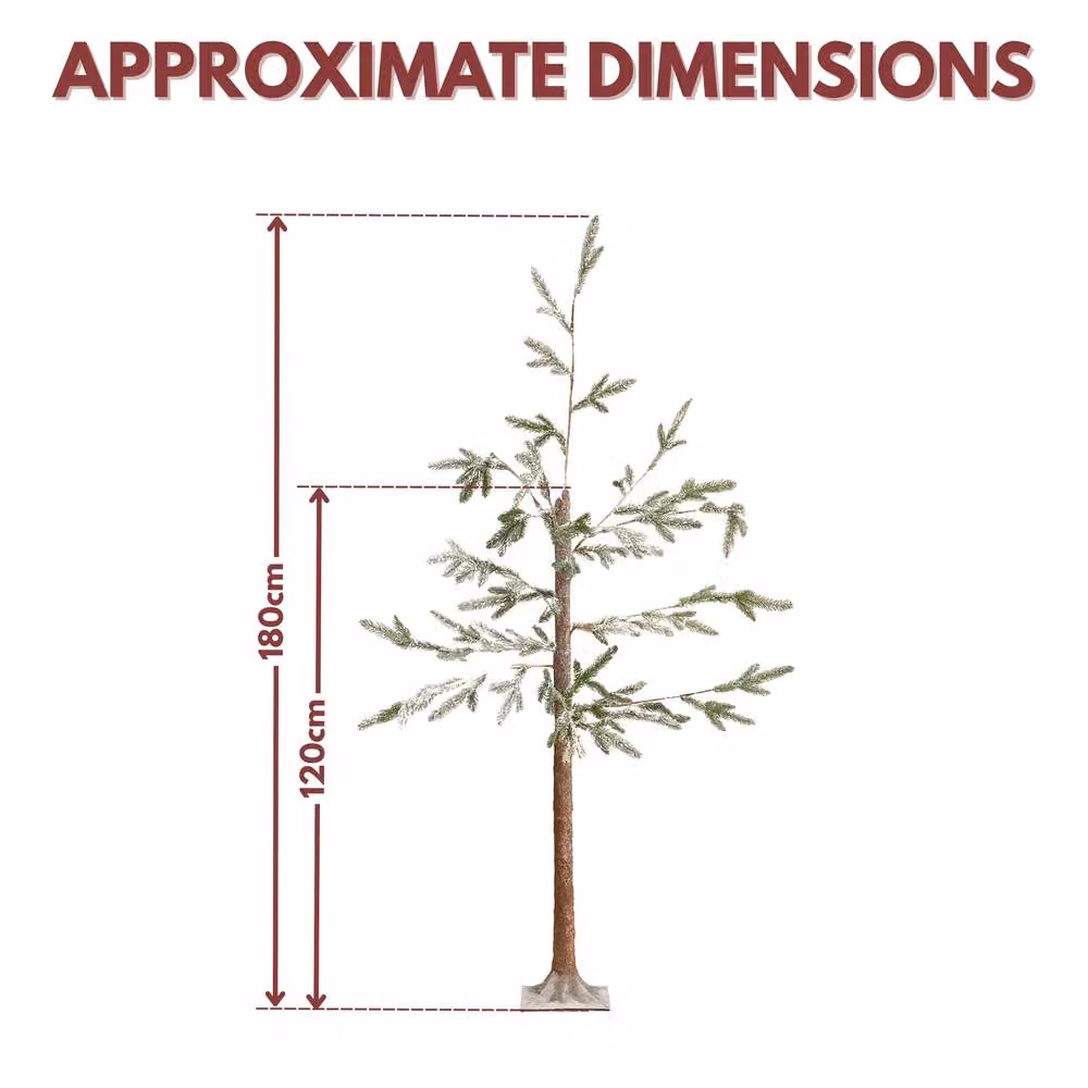 Marco Paul Pre-Lit Large Birch Twig Christmas Tree with Warm White LED Lights in Brown – 2