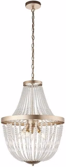 Loops Modern Round Hanging Ceiling Pendant Light in Gold and Transparent Glass – 1