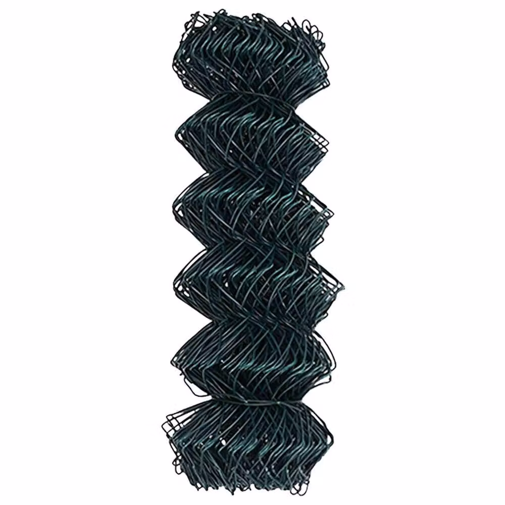 Berkfield Home Green Powder-Coated Steel Chain Link Fence – 2
