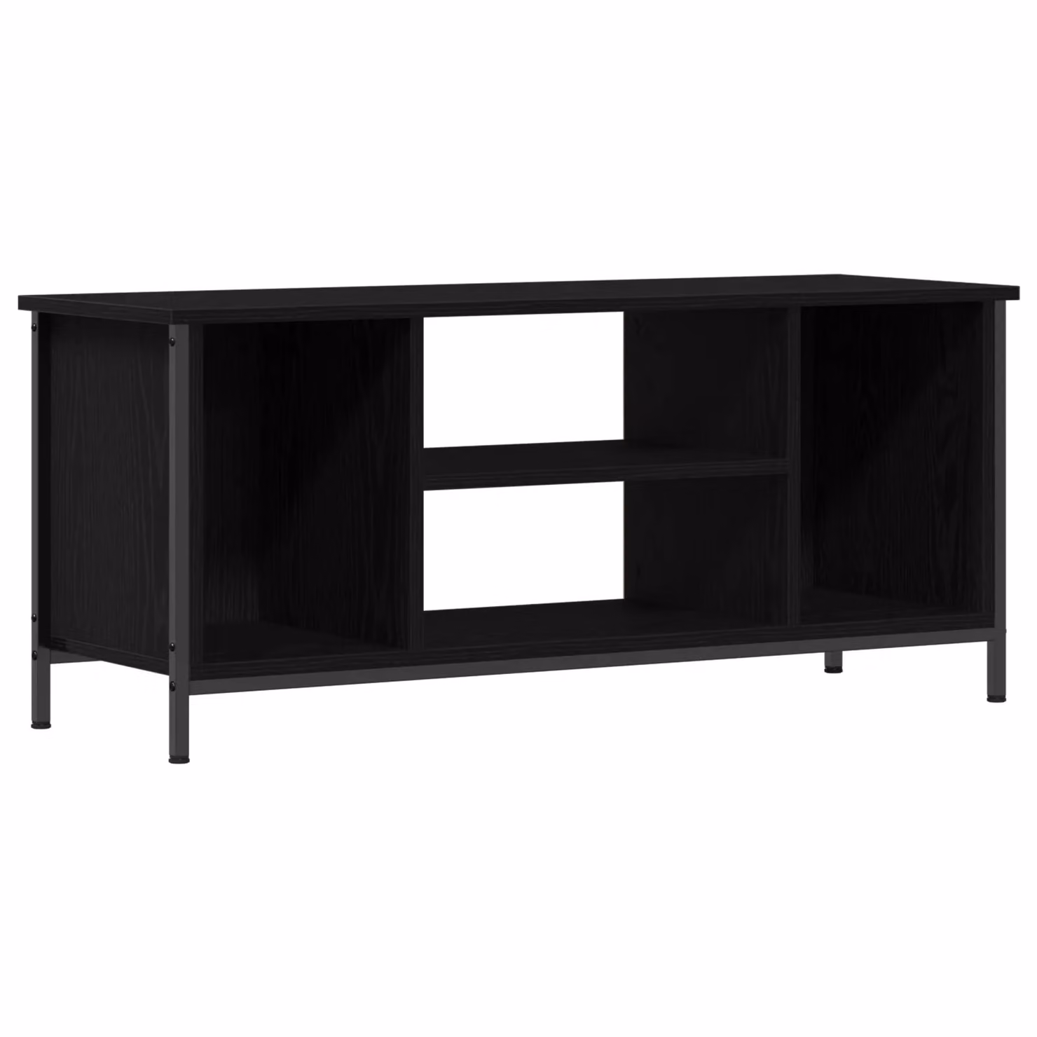 Berkfield Home Black Oak Entertainment Centre in Black Oak and Metal – 2