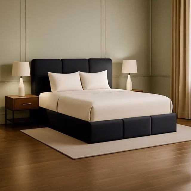 Desire Deco Dartford Super King Ottoman Storage Bed Frame in Black Plush Velvet with Lift-Up Base, W/D/H: 200 x 200 cm