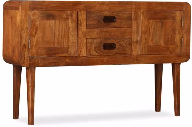 Berkfield Home Acacia Wood Sideboard in Brown with Honey Finish, W/D/H: 120 x 30 x 75 cm
