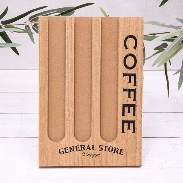 Annibells Freestanding Wooden Coffee Pod Holder in Brown