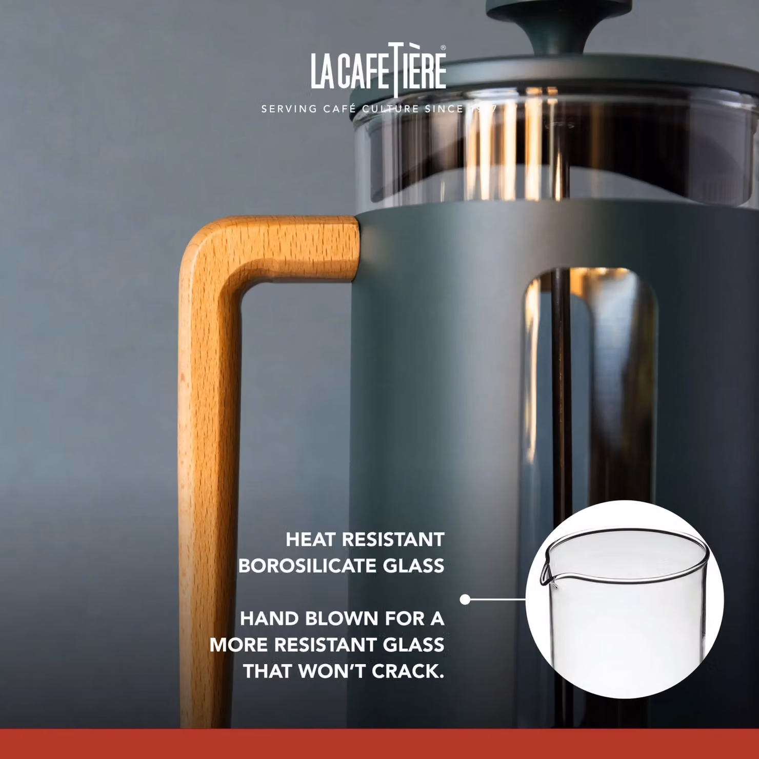 La Cafetiere Pisa Glass Cafetiere with Stainless Steel Frame, Green – 3