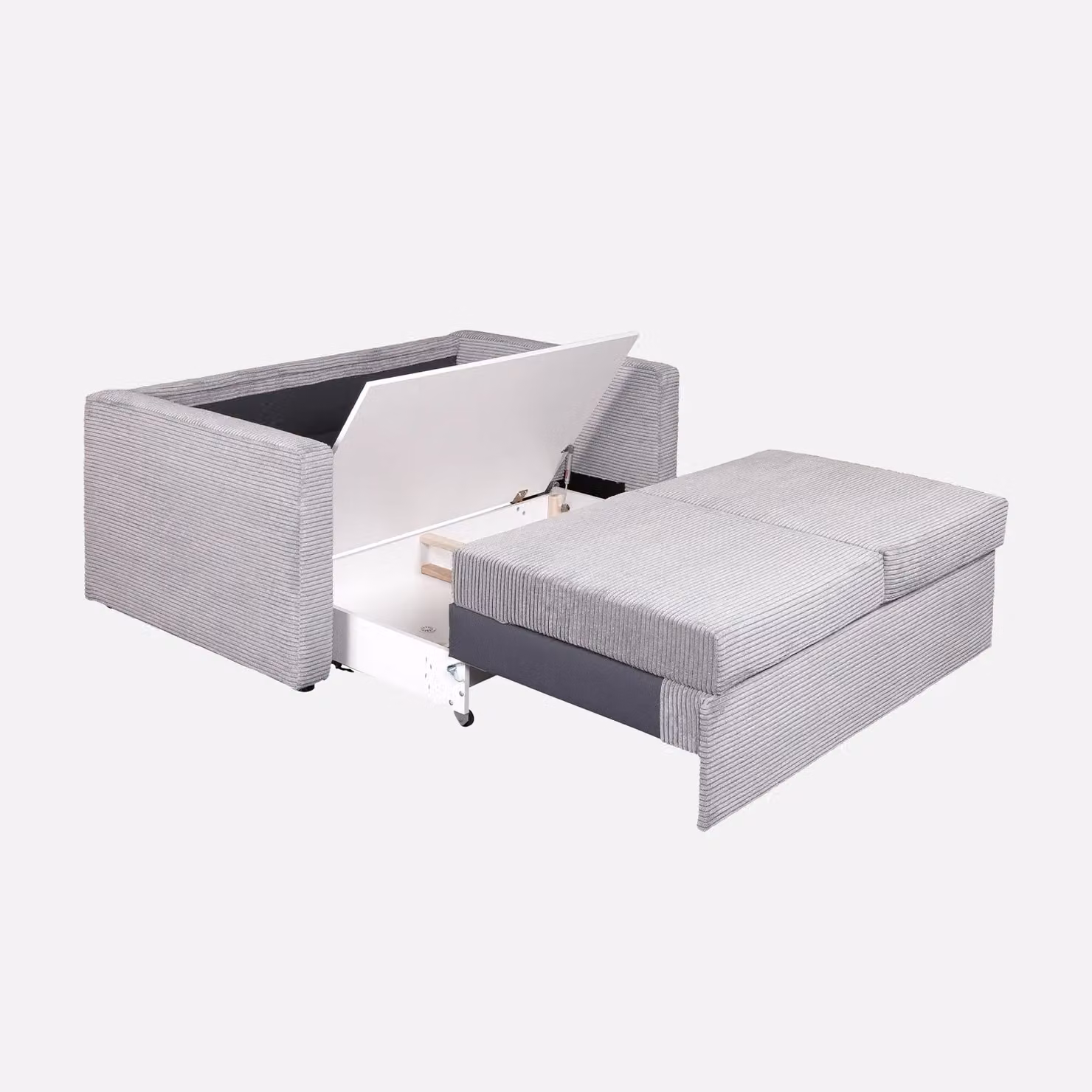 Heze Furniture Sofi Two Seater Sofa Bed with Storage Container in Grey – 2