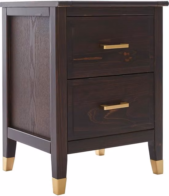 Cabinet Bits Palazzi 2 Drawer Bedside Table in Brown