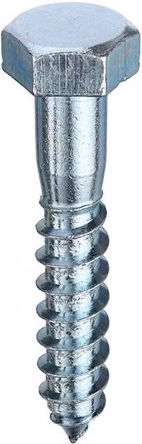 Unifix Hexagon Head Coach Screws DIN 571 BZP Silver, M10 x 80 mm, Box of 50