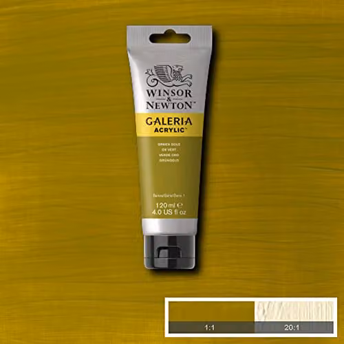 Winsor & Newton Galeria Acrylic Paint Green Gold 120ml – 3