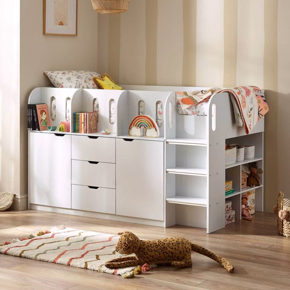 Cheshire Cosmos Mid Sleeper Bed Single White W/D/H: 90 x 200 cm – 2