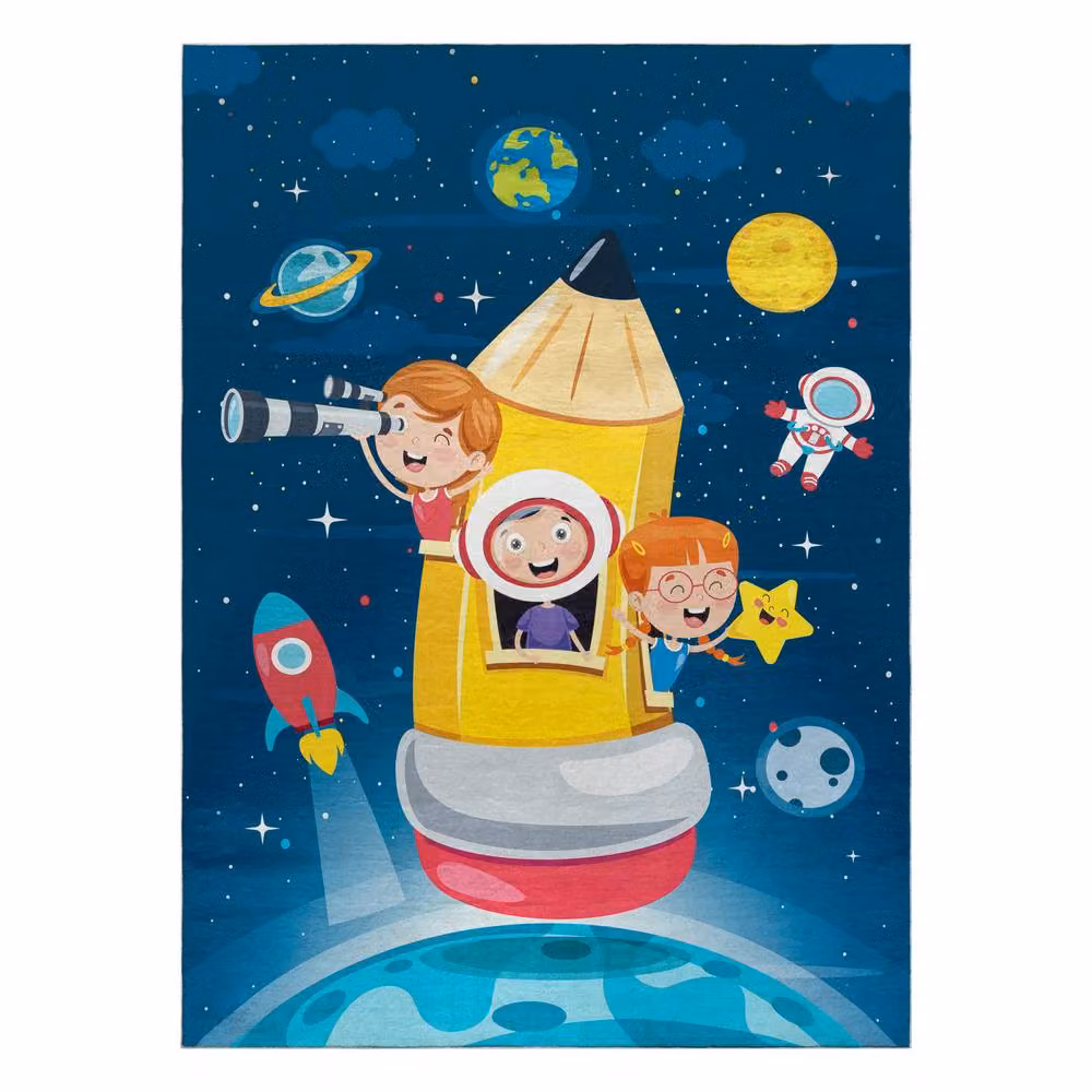 RugsX Bambino Kids Motif Rug in Blue, W: 140 cm, L: 200 cm – 2