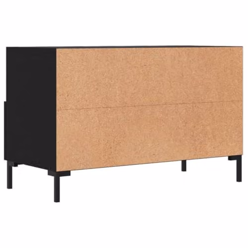 vidaXL Modern Black TV Cabinet with Media Compartments, W/D/H: 80 x 36 x 50 cm – 5