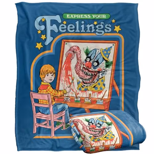 Steven Rhodes Express Your Feelings Multicolour Super Soft Fleece Throw Blanket W/D/H: 152 x 127 cm – 5