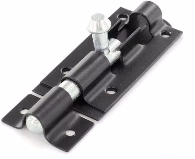 Securit Tower Bolt in Black and Silver