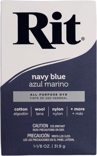 Rit All Purpose Fabric Natural Dye Powder Navy Blue 32g Sachet