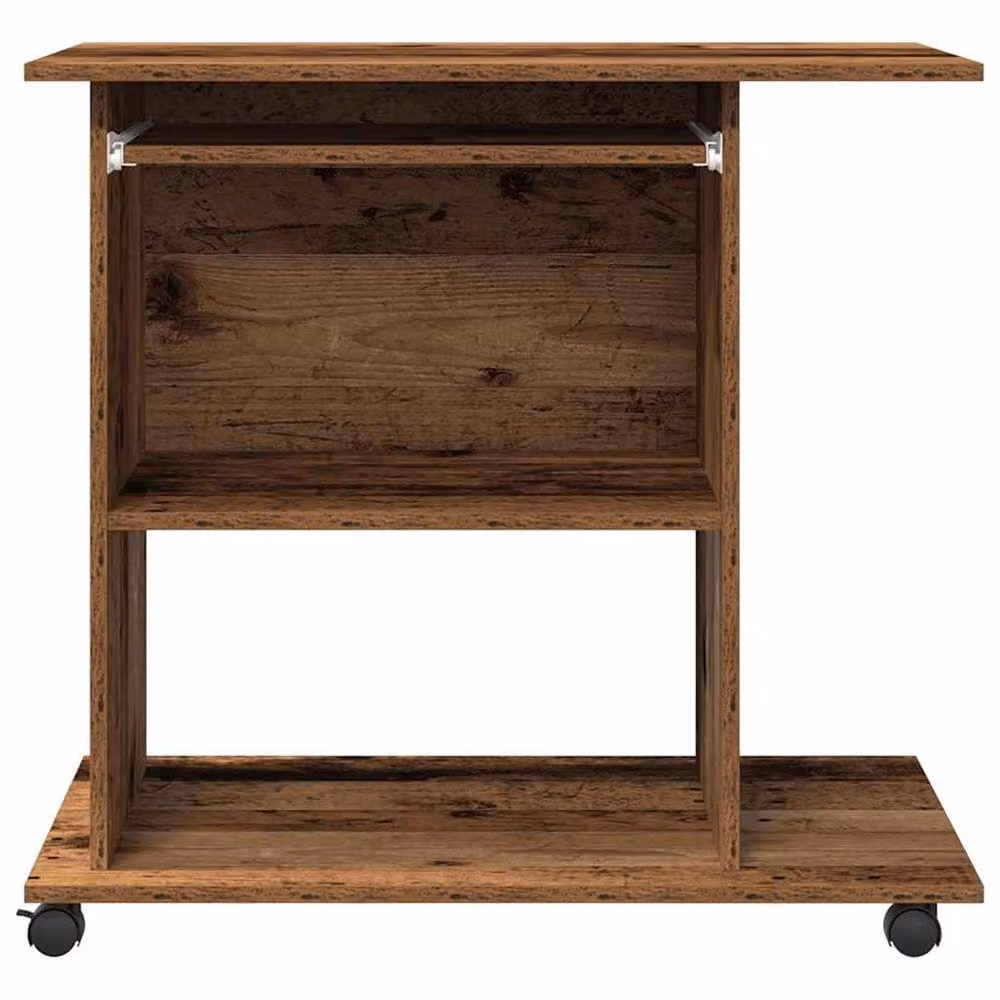 Berkfield Home Modern Computer Desk in Brown, W/D/H: 80 x 50 x 75 cm – 4