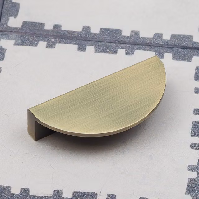 Handle & Home Brushed Brass Gold Knob Cabinet Handle