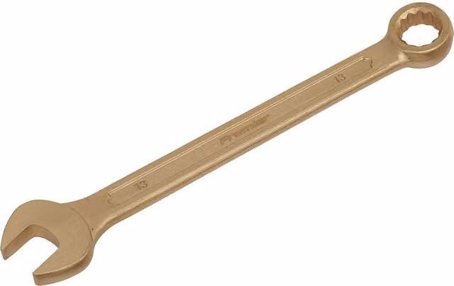 Loops 13mm Non-Sparking Combination Spanner with Open-End and 12-Point WallDrive Ring