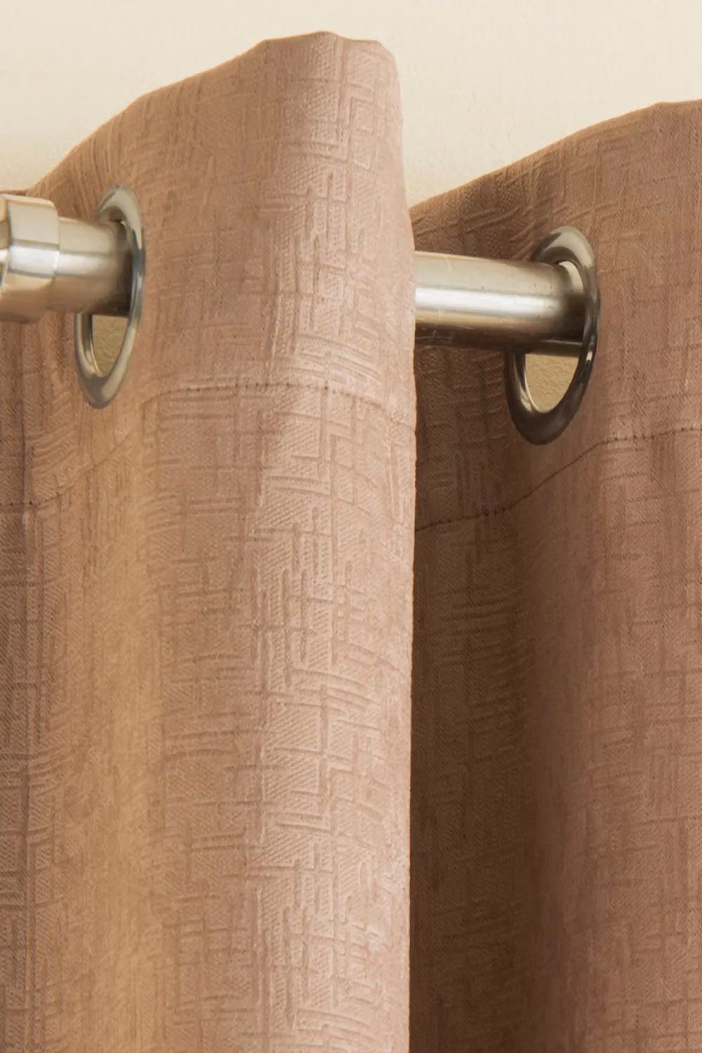 Enhanced Living Vogue Beige Thermal Eyelet Dim Out Curtains, W: 168 cm, H: 183 cm – 2
