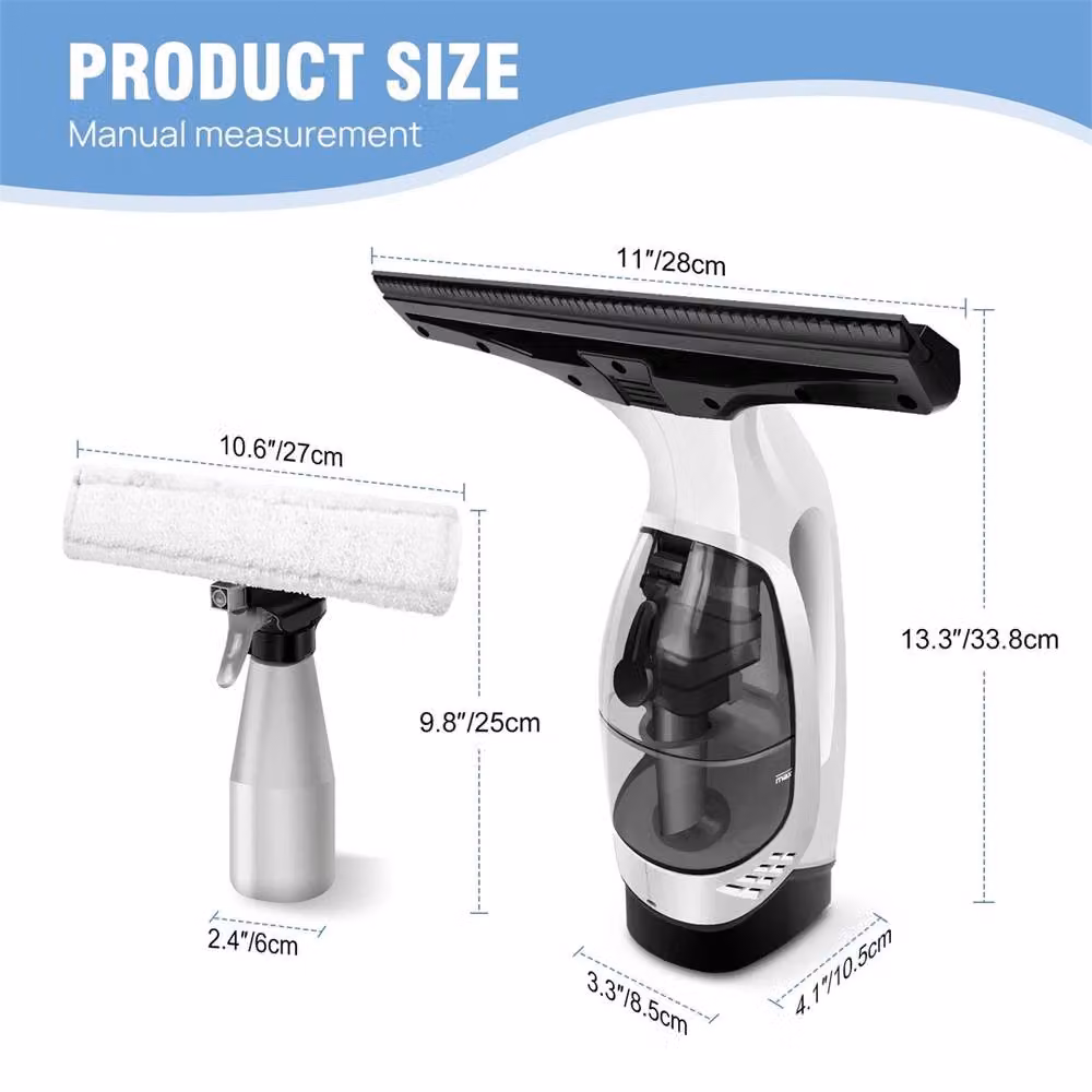 Nordara Cordless Rechargeable Window Vacuum Glass Cleaner in White – 2