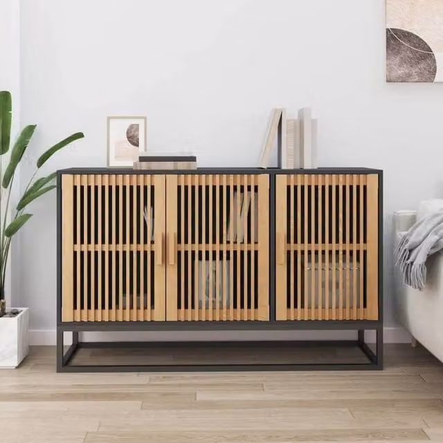 Berkfield Home Black Classic Sideboard, W/D/H: 105 x 30 x 65 cm