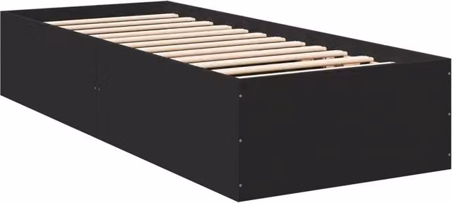 Berkfield Home Modern Bed Frame in Black, W/D/H: 100 x 200 x 35 cm – 1