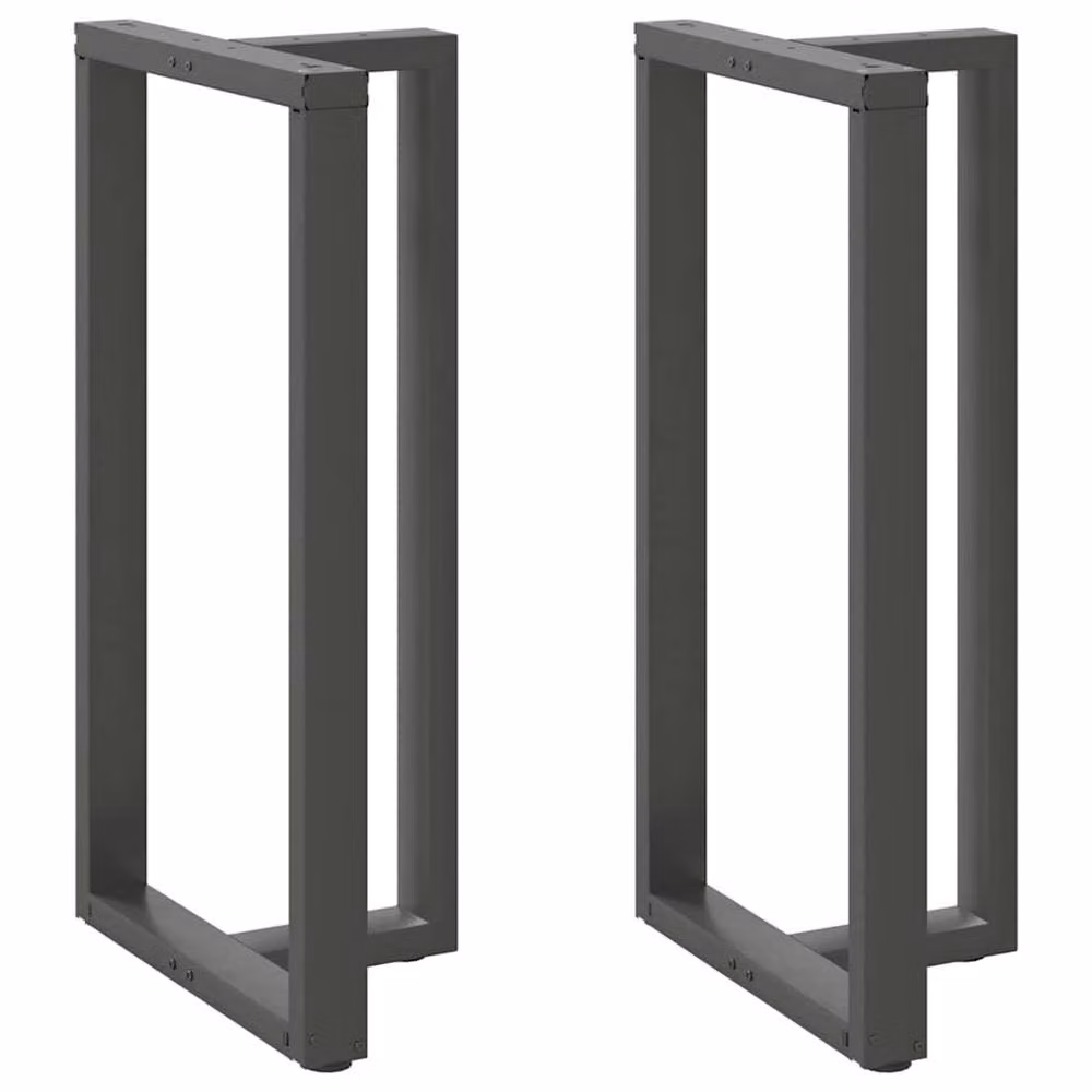 Berkfield Home Modern T-Shaped Bar Table Legs, 2 Pieces, Anthracite Dark Grey, W: 60 cm, D: 35 cm, H: 110-111 cm – 2