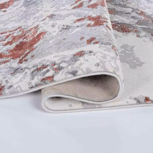 Serdim Rugs Emperor Pink Abstract Modern Machine Woven Living Room Area Rug, W: 200 cm, L: 290 cm – 2