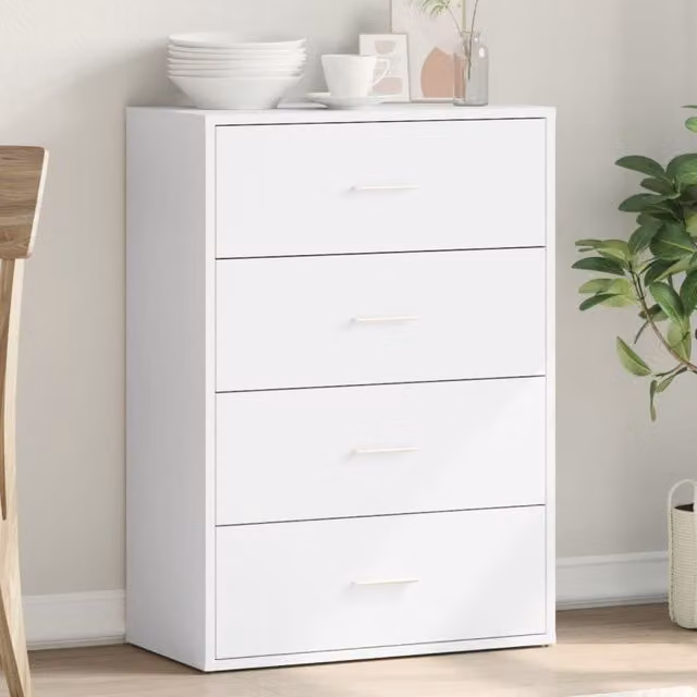 Berkfield Home Modern White Matt Sideboard, W/D/H: 60 x 31 x 84 cm