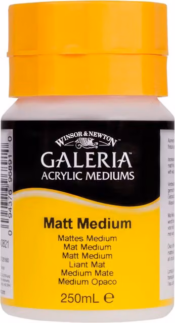 Winsor & Newton Galeria Transparent Acrylic Matt Medium, 250ml – 1